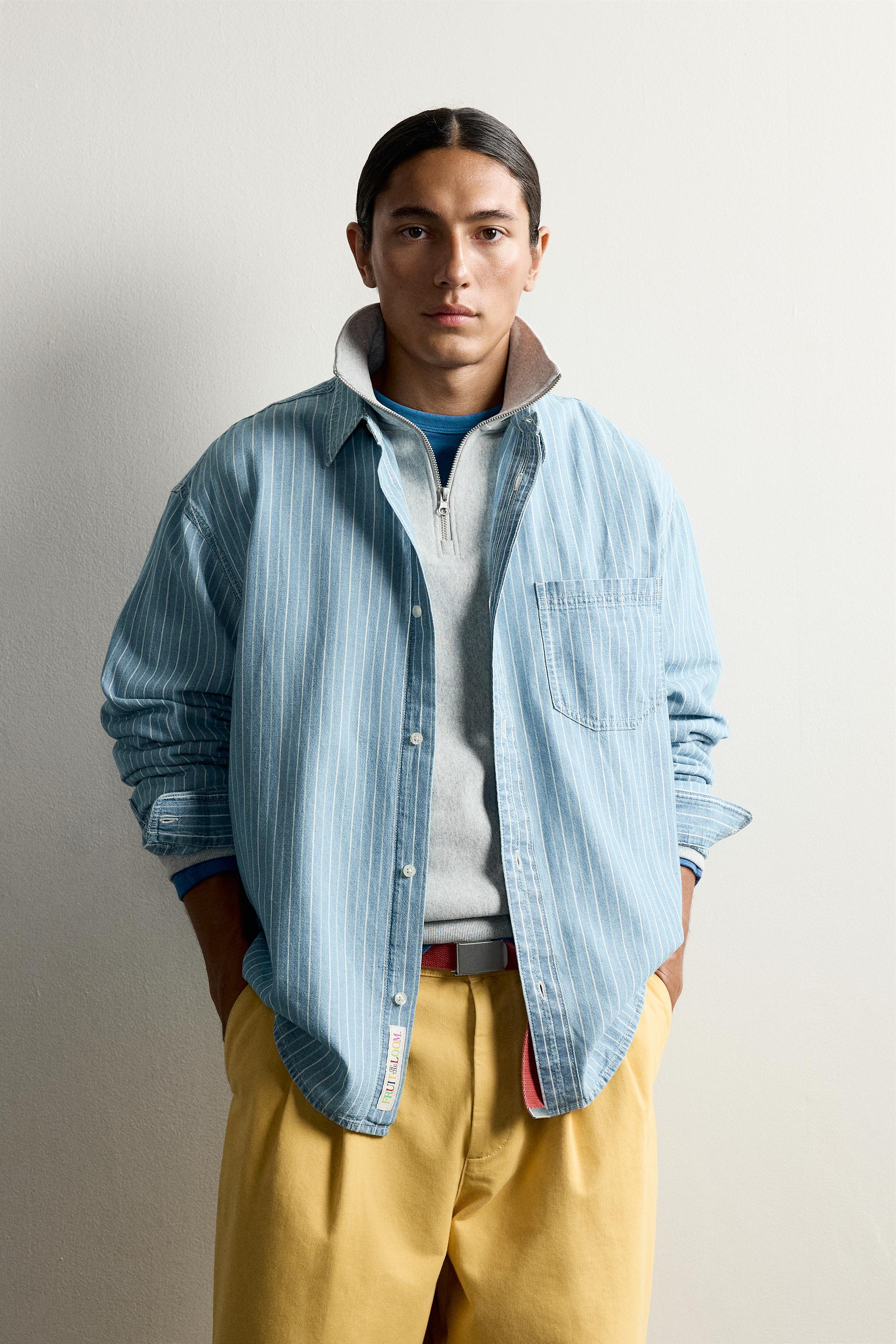 CHEMISE EN JEAN À RAYURES FRUIT OF THE LOOM™
